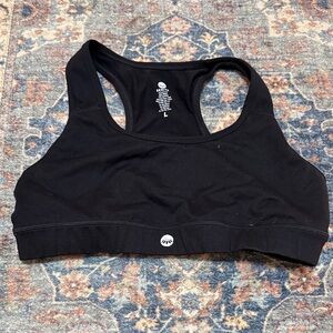Senita Athletics Black Racerback Sports Bra